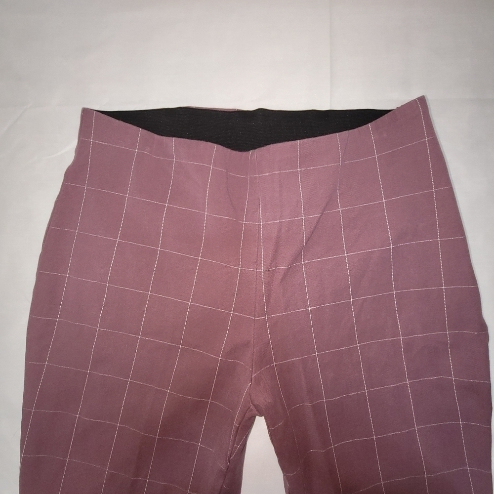 a new day Stretch Skinny Pale Plum Plaid Women's Dress Pants Size 6 - Picture 3 of 13